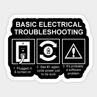 Basic Electrical Troubleshooting Sticker